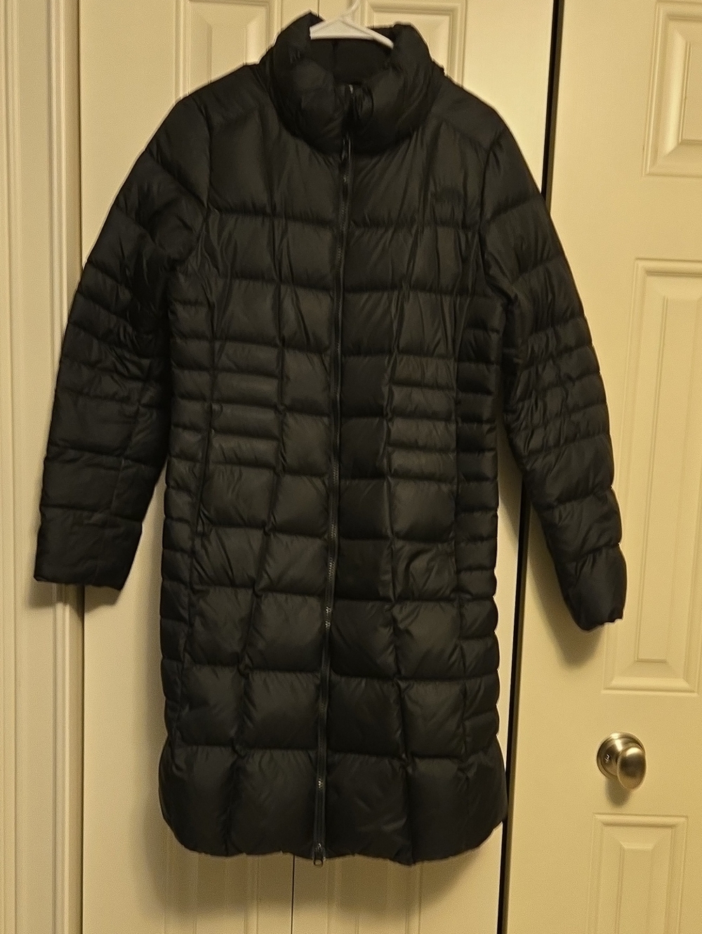 Black Long Puffer Coat - Women's Quilted Winter Jacket